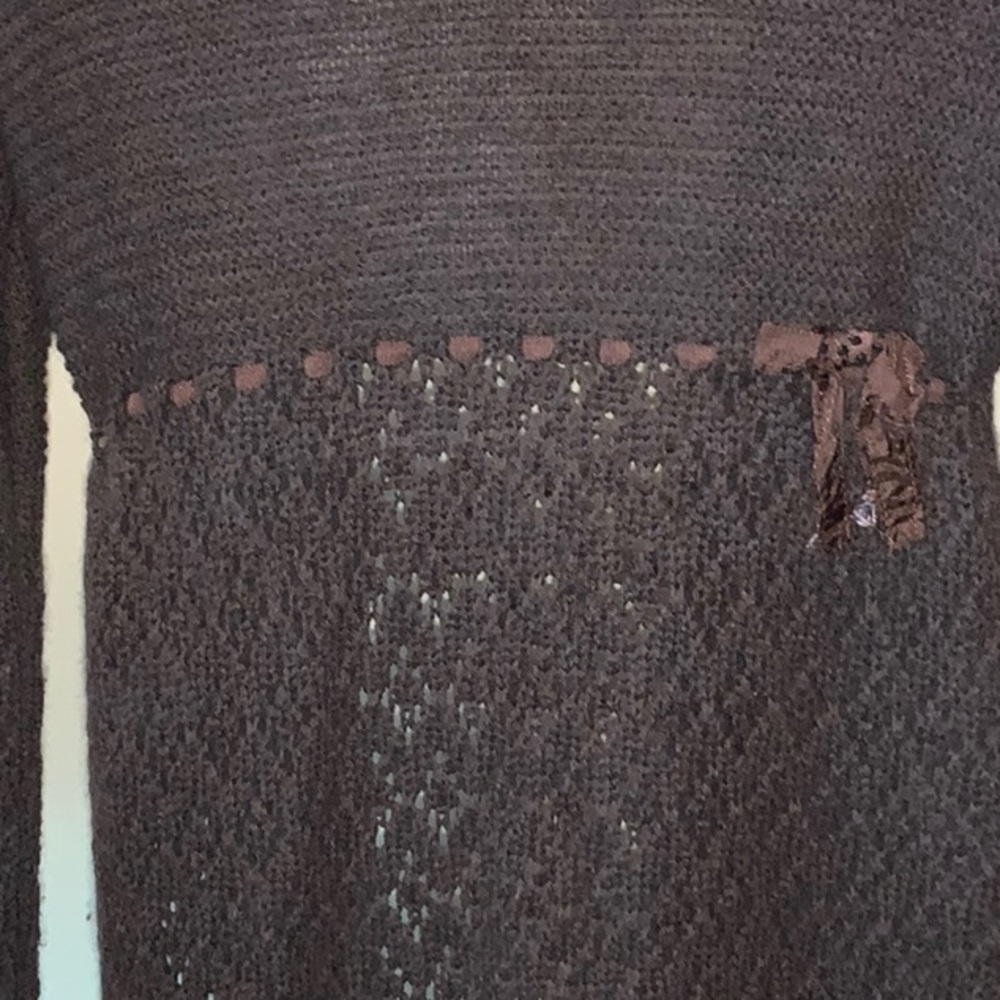 Crocheted Wool Blend Duster Sweater - image 7